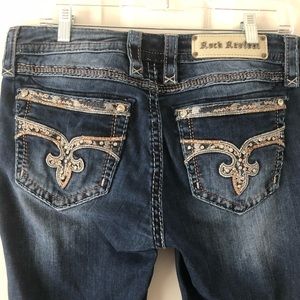 Rock Revival Loreen Mid Rise Boot Cut Jeans 30x36